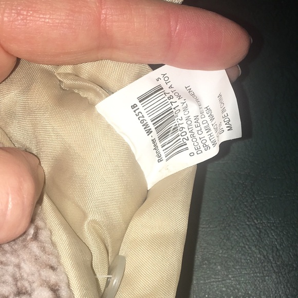 NWOT Holiday Christmas Reindeer Stocking L Cream - Picture 7 of 7